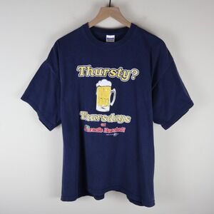 Fort Myers Miracle Minor League Baseball Thursty Thursday Shirt Navy XL 23x27.5